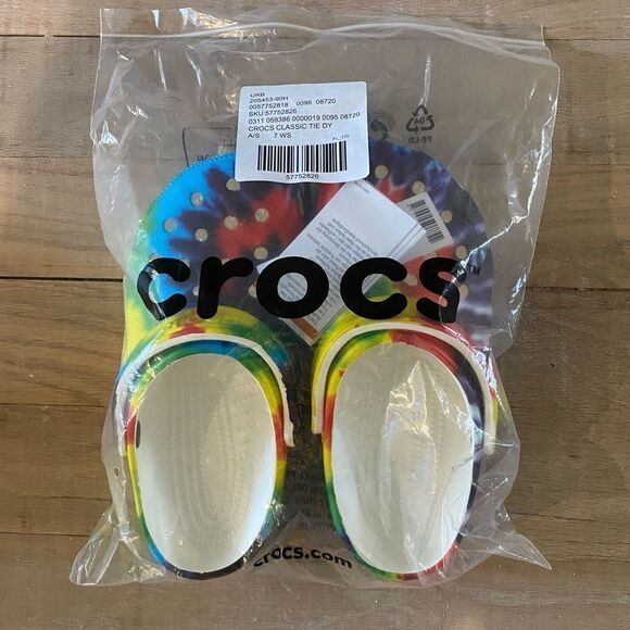 NEW Crocs Classic Tie-Dye Graphic Women's Men's Clogs 7 5 - Picture 5 of 5